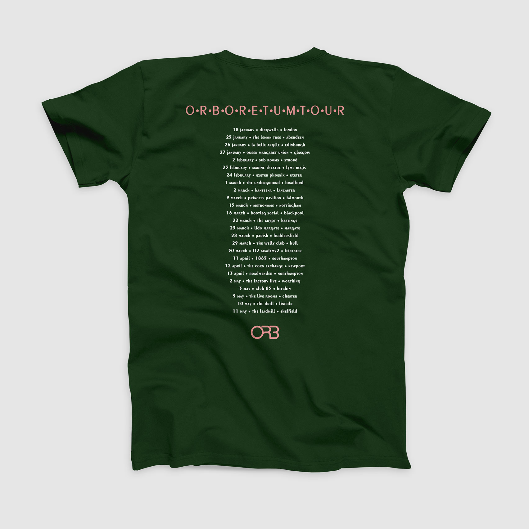 The Orb tour t-shirt design back