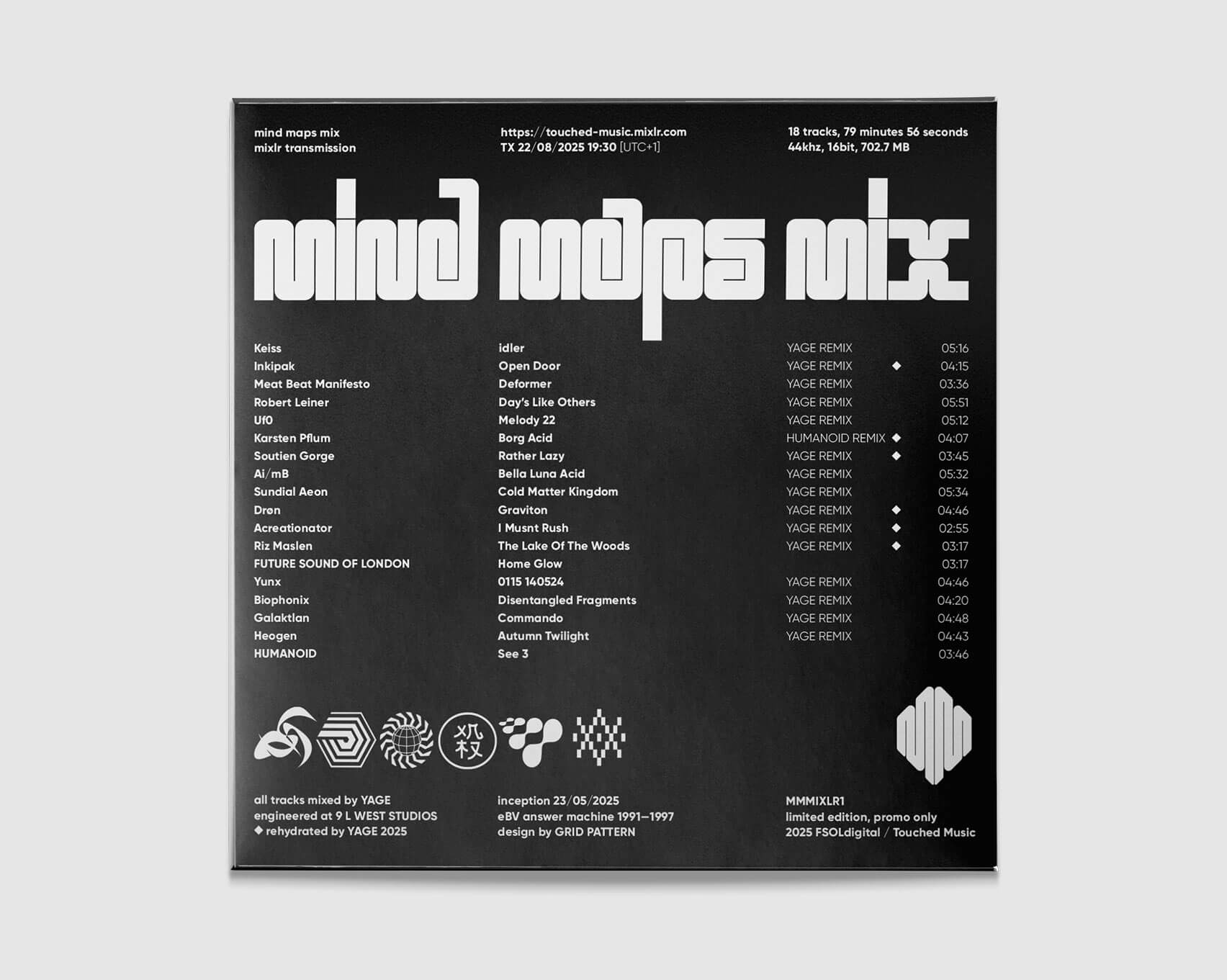 Mind Maps promo CD back cover